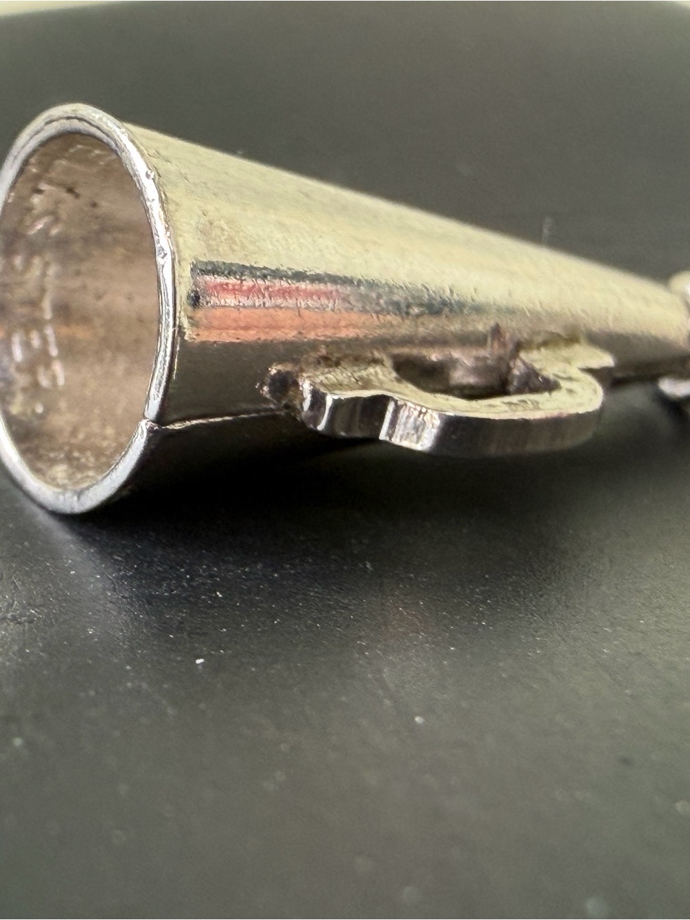 Vintage Wells Sterling Silver Megaphone Cheerleader Charm